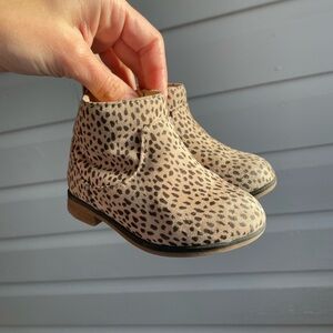 Target Kids Leopard Print Ankle Boots - Beige and Black